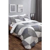 Dreamscene Stripe Geometric Duvet Cover with Pillowcase Bedding Set Blush Ochre