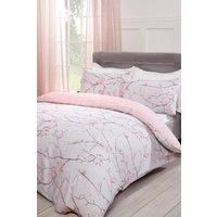 Dreamscene Spring Blossoms Duvet Cover with Pillowcases Bedding Set Blush Ochre