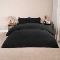 Brentfords Teddy Fleece Duvet Cover with Pillow Case Thermal Warm Bedding Set
