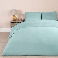 Brentfords Teddy Fleece Duvet Cover with Pillow Case Thermal Warm Bedding Set