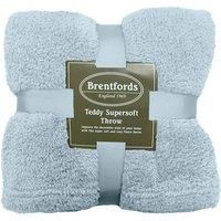 Brentfords Teddy Fleece Bear Blanket Large Throw Over Bed Plush Soft Bedspread