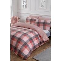 Dreamscene Check Teddy Fleece Duvet Cover with Pillowcase Thermal Bedding Set UK