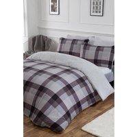 Dreamscene Check Teddy Fleece Duvet Cover with Pillowcase Thermal Bedding Set UK
