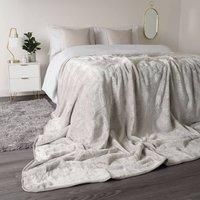 Dreamscene Large Luxury Faux Fur Throw Sofa Bed Mink Soft Warm Fleece Blanket