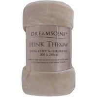 Dreamscene Large Luxury Faux Fur Throw Sofa Bed Mink Soft Warm Fleece Blanket