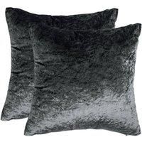 Sienna Crushed Velvet Set of 4 x Cushion Covers Case Plain Sofa Luxury 18" x 18"