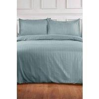 Brentfords Satin Stripe Quilt Duvet Cover with Pillowcase Set Single Double King