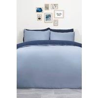 Brentfords Plain Duvet Cover & Pillowcase Reversible Bedding Set OR Fitted Sheet