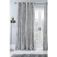 Sienna Crushed Velvet Curtains PAIR of Eyelet Ring Top Fully Lined Ready Made