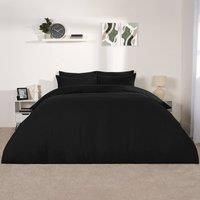 Brentfords Plain Duvet Cover & Pillowcase Reversible Bedding Set OR Fitted Sheet