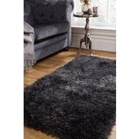 Sienna Large Shaggy Floor Rug Plain Soft Sparkle Area Mat 5cm Thick Pile Glitter