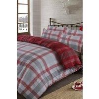 Dreamscene Boston Brushed Cotton Duvet Cover Pillowcase Flannelette Bedding Set
