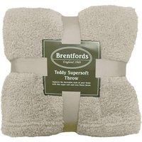 Brentfords Teddy Fleece Bear Blanket Large Throw Over Bed Plush Soft Bedspread