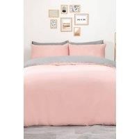 Brentfords Plain Duvet Cover & Pillowcase Reversible Bedding Set OR Fitted Sheet