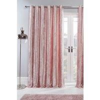 Sienna Crushed Velvet Curtains PAIR of Eyelet Ring Top Fully Lined Ready Made