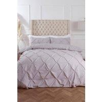 DUVET COVER HIGHAMS DIAMOND PINTUCK PINCH PLEAT SET FIRST CLASS POST