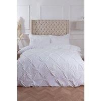 Pintuck Duvet Cover Pillowcase Pleated Polycotton Bedding Set Single Double King