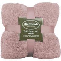Brentfords Teddy Fleece Bear Blanket Large Throw Over Bed Plush Soft Bedspread