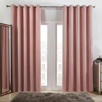 Dreamscene Eyelet Blackout Curtains PAIR of Thermal Ring Top Ready Made Luxury