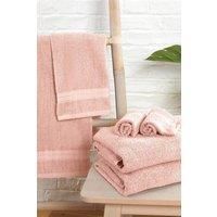 Brentfords 100% Cotton Bathroom Face Cloth – Premium Quality, Super Absorbent & Quick Drying Face Towel - Luxury Single - Blush Pink - 30 x 30cm