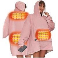 Electric Hoodie Blanket Ultra Plush Wearable Sherpa Oversize