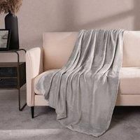 Brentfords Large Flannel Fleece Blanket Warm Throw for Soft Bed Sofa Blush Ochre