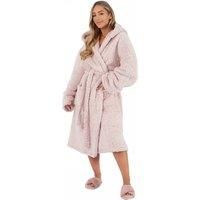 Brentfords Teddy Marl Fleece Soft Adults Dressing Gown Unisex Full-Length Robe