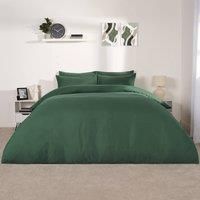 Brentfords Plain Duvet Cover & Pillowcase Reversible Bedding Set OR Fitted Sheet