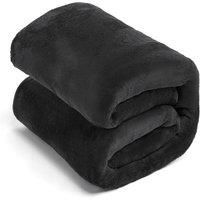 Brentfords Large Flannel Fleece Blanket Warm Throw for Soft Bed Sofa Blush Ochre