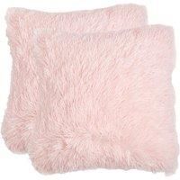 Sienna Set of 2/4 Large Fluffy Cushion Covers Pack Shaggy Sofa Chair Decor 22x22