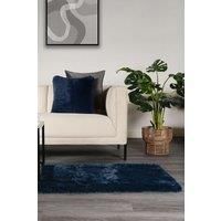 Sienna Fluffy Rug for Living Room Large Bedroom Anti-Slip Carpet Shaggy 4cm Pile Non-Shed Super Soft Floor Mat, Navy Blue - 160 x 230cm