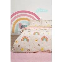 Dreamscene Rainbow Sun Duvet Cover with Pillowcase Kids Reversible Bedding Set