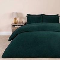 Brentfords Teddy Fleece Duvet Cover with Pillow Case Thermal Warm Bedding Set