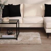Sienna Large Shaggy Floor Rug Plain Soft Sparkle Area Mat 5cm Thick Pile Glitter