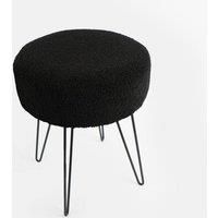 Stool Boucle Fleece Chair Dressing Table Vanity Seat Pouffe Home Spa Foot Rest
