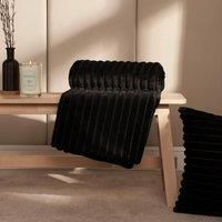 Faux Fur Ribbed Fleece Throw Over Bed Blanket Winter Warm Supersoft Sofa Chair