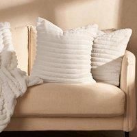 OHS Thick Rib Cushion Covers Faux Fur Soft Fleece Square Pillowcases Home Decor