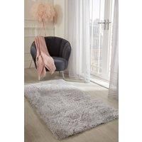 Sienna Rugs Living Room, Fluffy Rug for Bedroom Non Shedding Anti Slip Rug Runner 4cm Thick Soft Large Modern Area Rugs for Home Decor, 150 x 60cm Silver