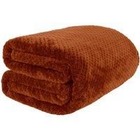 OHS Luxury Popcorn Waffle Blanket Large Warm Fleece Throw Over Bed Travel