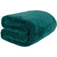 OHS Luxury Popcorn Waffle Blanket Large Warm Fleece Throw Over Bed Travel