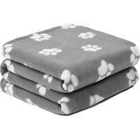 Pet Blanket Dog Warm Fleece Throw Over Bed Chair Crate Paw Puppy Animal Soft Mat