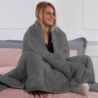 Brentfords Teddy Fleece Weighted Blanket Sensory Sleep Therapy Anxiety Throw