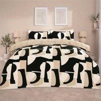 Geometric Duvet Cover Pillowcase Bedding Set Shapes Quilt Single Double King Bed