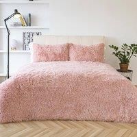OHS Teddy Bedding Set Soft Fleece Faux Fur Fluffy Cosy Warm Duvet Cover