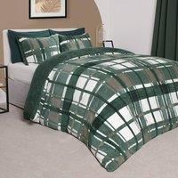 Teddy Fleece Soft Duvet Cover Set Pillowcase Bedding Warm Cosy Winter Check Bed