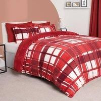 Teddy Fleece Soft Duvet Cover Set Pillowcase Bedding Warm Cosy Winter Check Bed