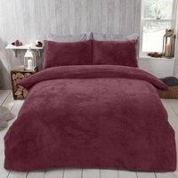 OHS Teddy Fleece Duvet Cover with Pillow Case Thermal Warm Bedding Set