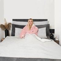 Electric Heated Blanket Sherpa Fleece Throw Over Bed Soft Warm Digital Control