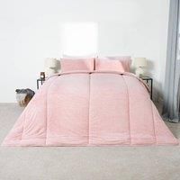 OHS Coverless Duvet 10.5 TOG Teddy Fleece Pillowcase Bedding Set Double King
