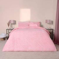 OHS Teddy Fleece Duvet Cover with Pillow Case Thermal Warm Bedding Set